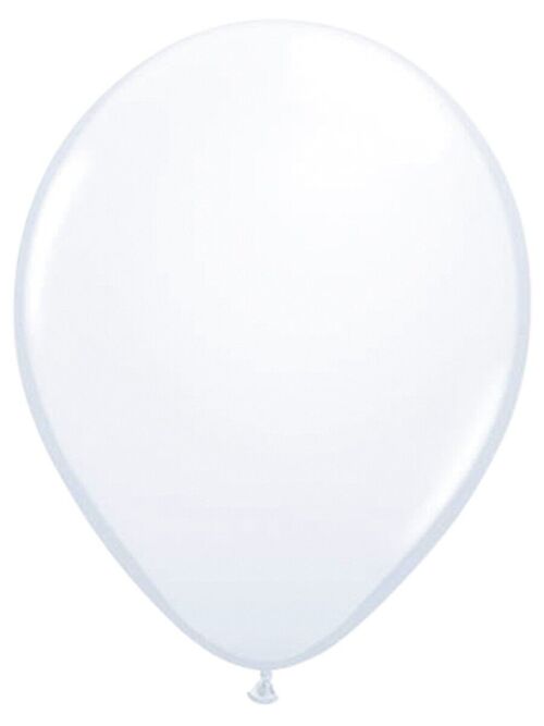 Witte Metallic Ballonnen 30cm - 10 stuks