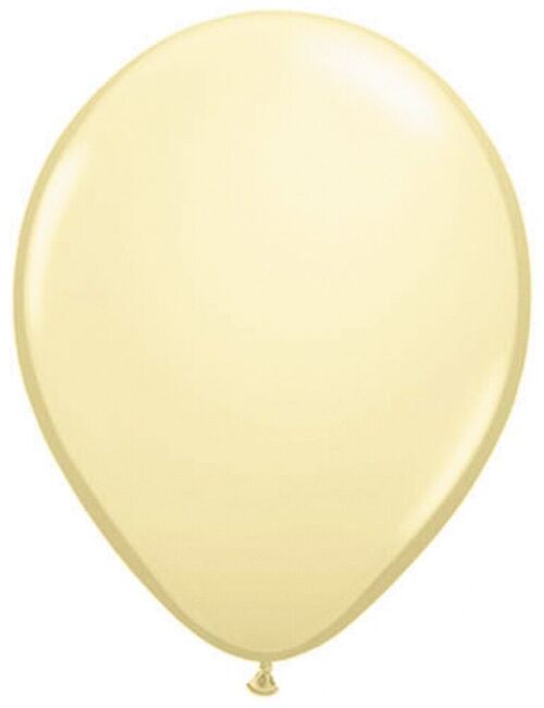 Ivoor wit metallic ballonnen - 10 stuks