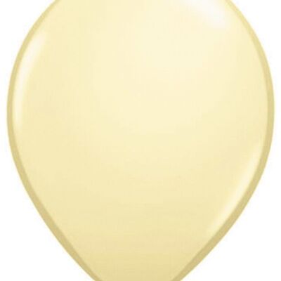 Ivory White Metallic Balloons - Pack of 10