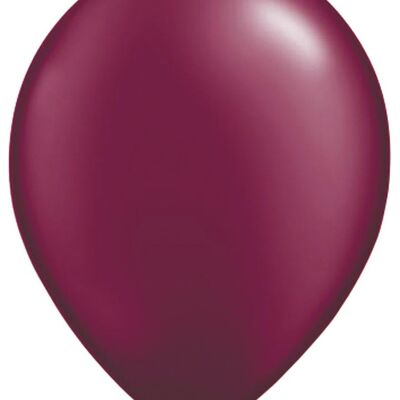 Burgundy Wine Red Metallic Balloons - Pack of 10