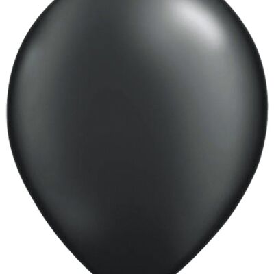 Schwarze Metallic-Luftballons 30 cm - 10 Stück