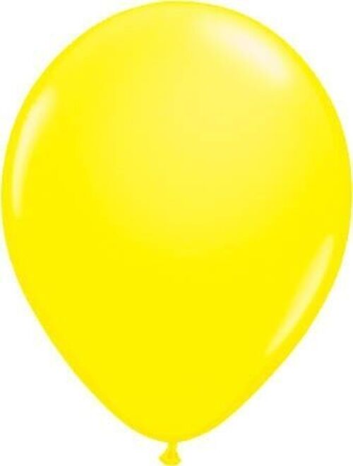 Gele neon ballonnen 25cm - 8 stuks