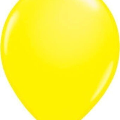 Ballons jaune fluo 25cm - 8 pièces