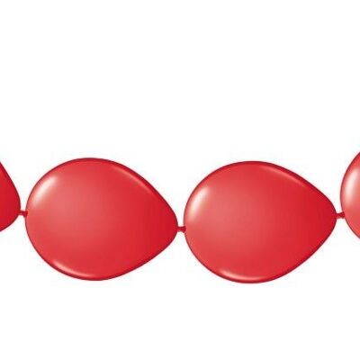 Ghirlanda di palloncini rossi - Palloncini a bottone - 3 metri