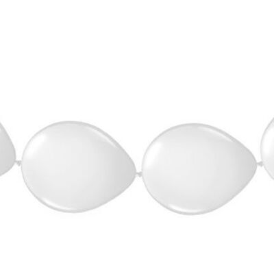 Ghirlanda di palloncini bianchi - Palloncini a bottone - 3 metri