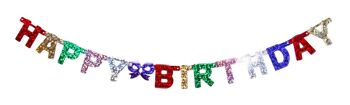 Guirlande Lettres 'Happy Birthday' Holographique 1