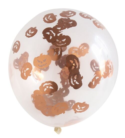 Ballonnen met Pompoen Confetti 30cm - 4 stuks