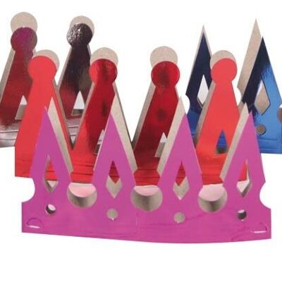 Colored Crowns Assorted - 6 pieces