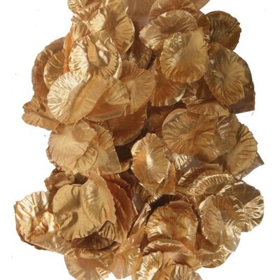 Luxurious gold colored rose petals