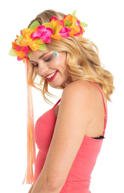 Hawaii Haarband Oranje Luxe