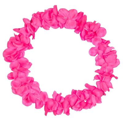 Couronne Hawaii rose fluo