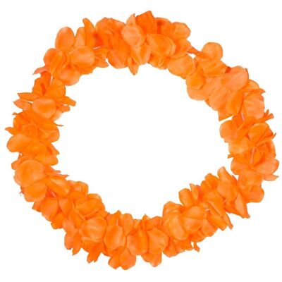 Corona hawaiana naranja neón 9.5cm