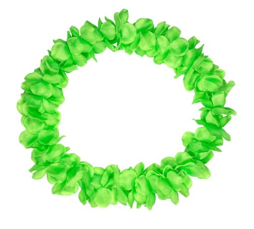 Hawaii krans neon groen 9.5cm