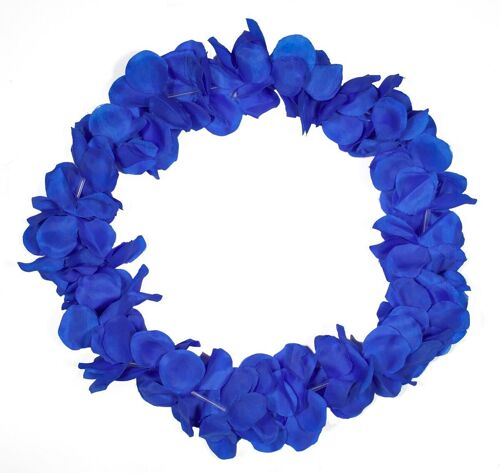 Hawaii krans neon blauw 9.5cm