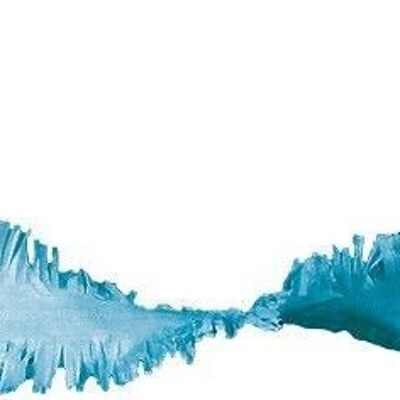 Guirlande en papier crépon bleu clair - 6 mètres