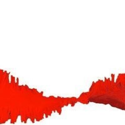 Guirnalda de Papel Crepe Rojo - 6 metros