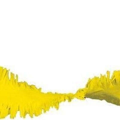 Girlande aus gelbem Krepppapier - 6 Meter