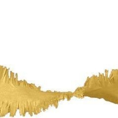Goldene Girlande aus Krepppapier - 6 Meter