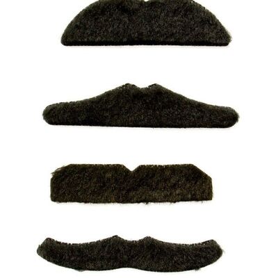 Set Moustache Noire - 6 Pièces