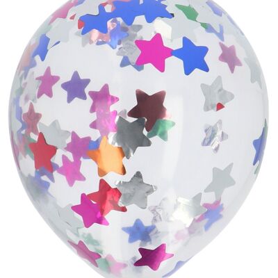 Balloons with Foil Confetti Jazzy 30cm - 4 pieces