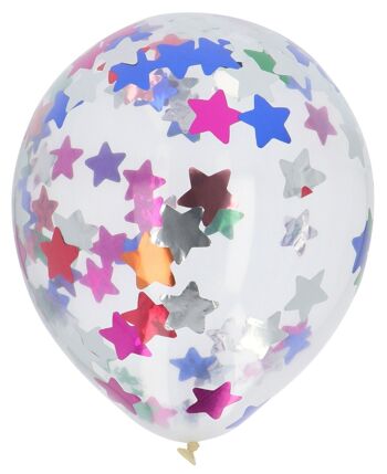Ballons avec Foil Confetti Jazzy 30cm - 4 pièces 1