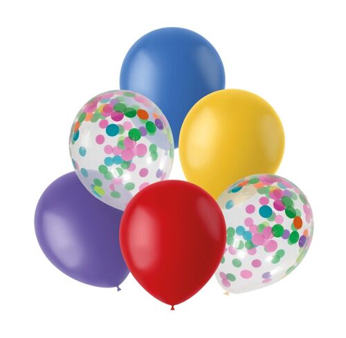 Ballonnen Mix Color Pop Meerkleurig 30cm - 6 stuks
