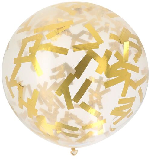Ballon XL met Confetti Sprinkles Goudkleurig - 61 cm