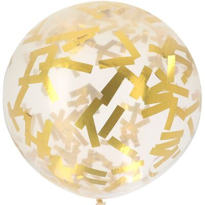 Ballon XL met Confetti Sprinkles Goudkleurig - 61 cm