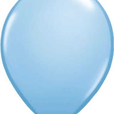 Hellblaue Metallic-Luftballons 30 cm - 50 Stück