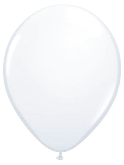 Witte Metallic Ballonnen 30cm - 50 stuks