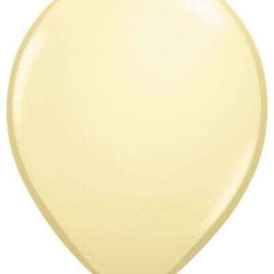 Ivory White Metallic Balloons - 50 Pieces