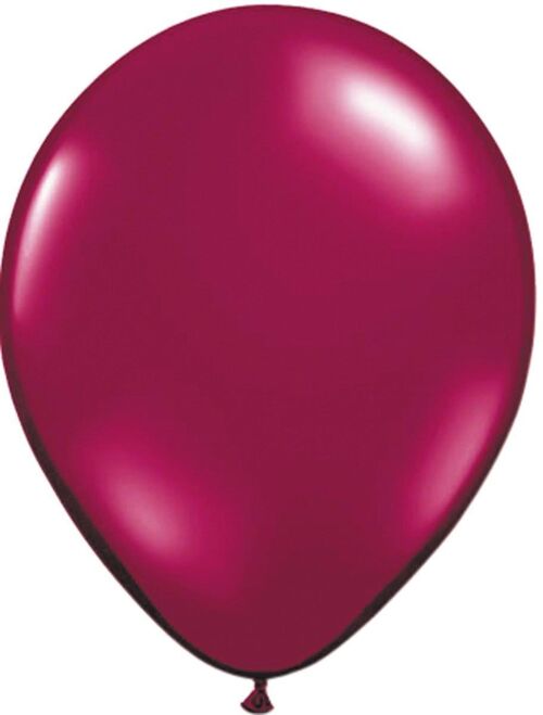 Burgundy Wijnrode Metallic Ballonnen - 50 stuks