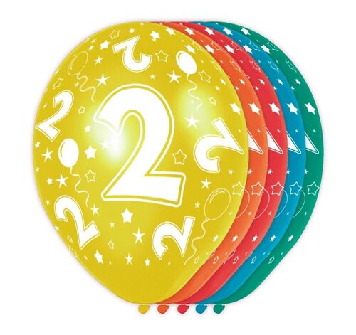 2 Jaar Verjaardag Ballonnen - 5 stuks