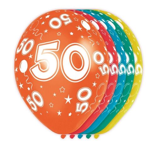 50 Jaar Verjaardag Ballonnen 5 stuks
