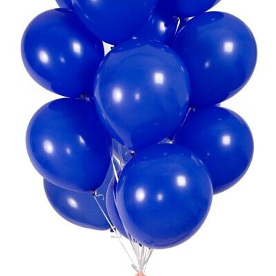 Donkerblauwe Ballonnen met Lint 23cm - 30 stuks