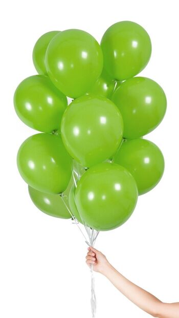 Ballons Vert Clair avec Ruban 23cm - 30 pièces 2