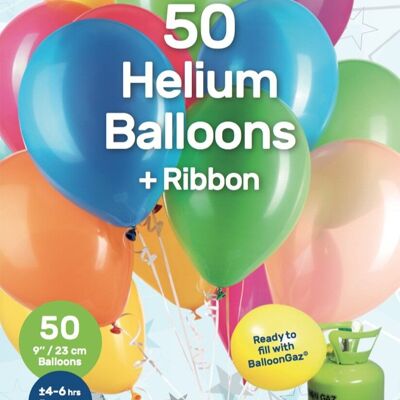 Multicolored Balloons 23cm - 50 pieces