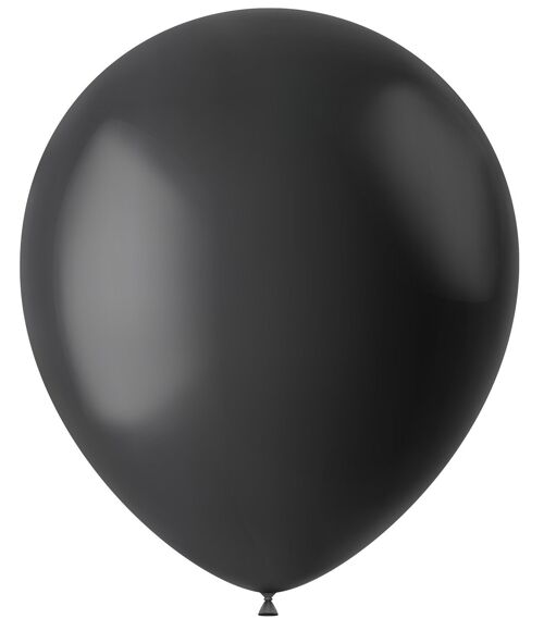 Ballonnen Midnight Black Mat 33cm - 100 stuks