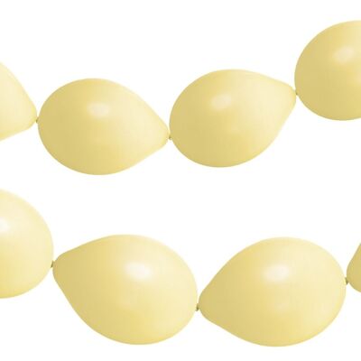 Globos de botón para guirnalda de globos amarillo polvo mate 33cm - 8 piezas