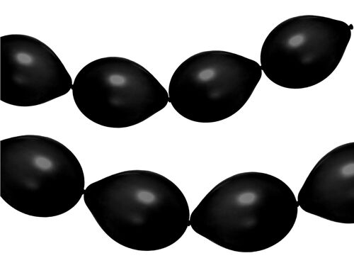 Knoopballonnen voor Ballonnenslinger Midnight Black Mat 33cm - 8 stuks