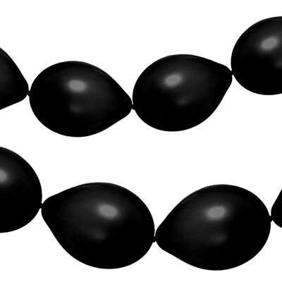 Knopfballons für Ballongirlande Midnight Black Matt 33cm - 8 Stück