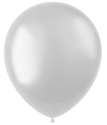 Ballons Radiant Pearl White Metallic 33cm - 50 pièces 1