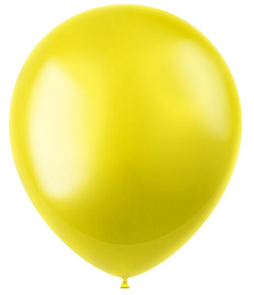 Ballonnen Radiant Zesty Yellow Metallic 33cm - 50 stuks