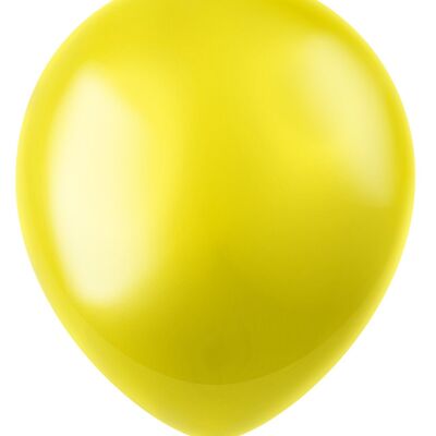 Globos Radiant Zesty Amarillo Metálico 33cm - 50 piezas