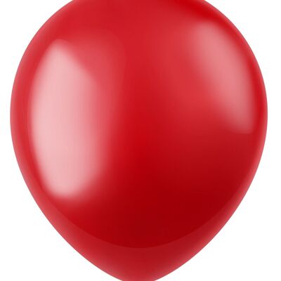 Globos Radiante Rojo Fuego Metalizado 33cm - 50 piezas