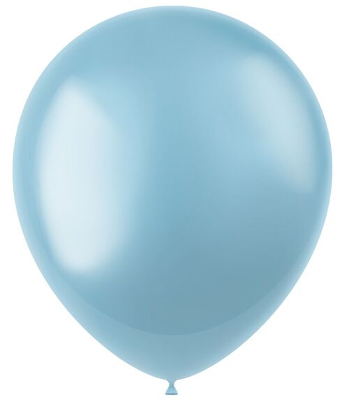 Ballonnen Radiant Sky Blue Metallic 33cm - 50 stuks