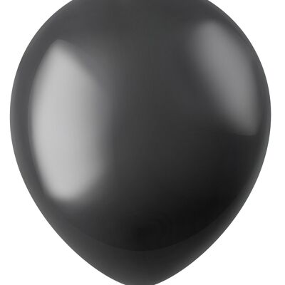 Globos Radiant Onyx Negro Metalizado 33cm - 50 piezas