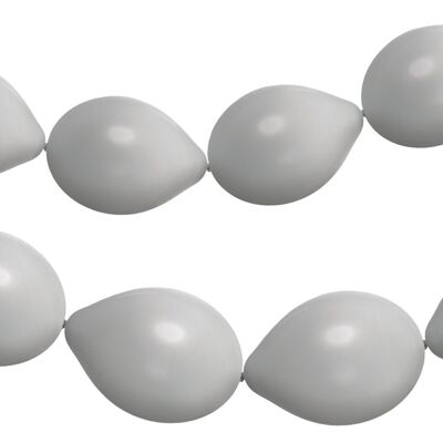 Button balloons for Balloon Garland Moondust Silver Metallic 33cm - 8 pieces