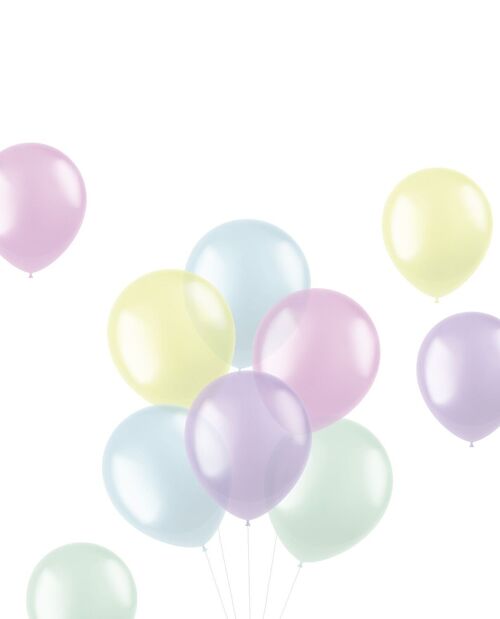 Ballonnen Translucent Pastels 33cm - 50 stuks
