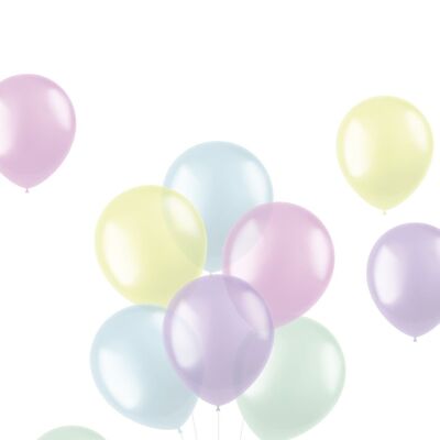 Luftballons Transparente Pastelle 33cm - 50 Stück